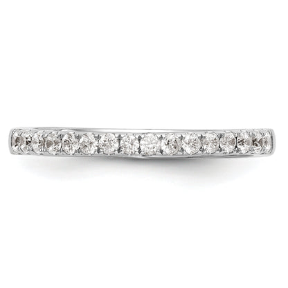 0.22ct. CZ Solid Real 14K White Gold Wedding Band Ring