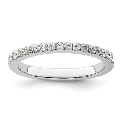 14K White Gold Real Diamond Band