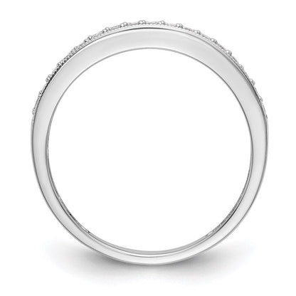 14k white gold real diamond band y6526a