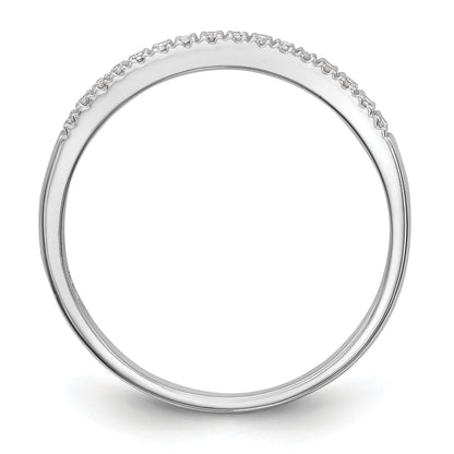 0.12ct. CZ Solid Real 14K White Gold Wedding Band Ring