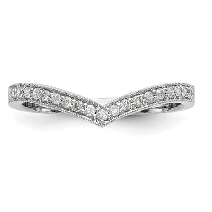 0.14ct. CZ Solid Real 14K White Gold Wedding Band Ring