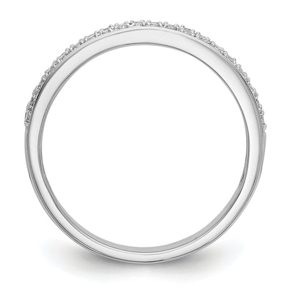 0.30ct. CZ Solid Real 14K White Gold Wedding Band Ring