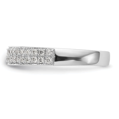 0.30ct. CZ Solid Real 14K White Gold Wedding Band Ring