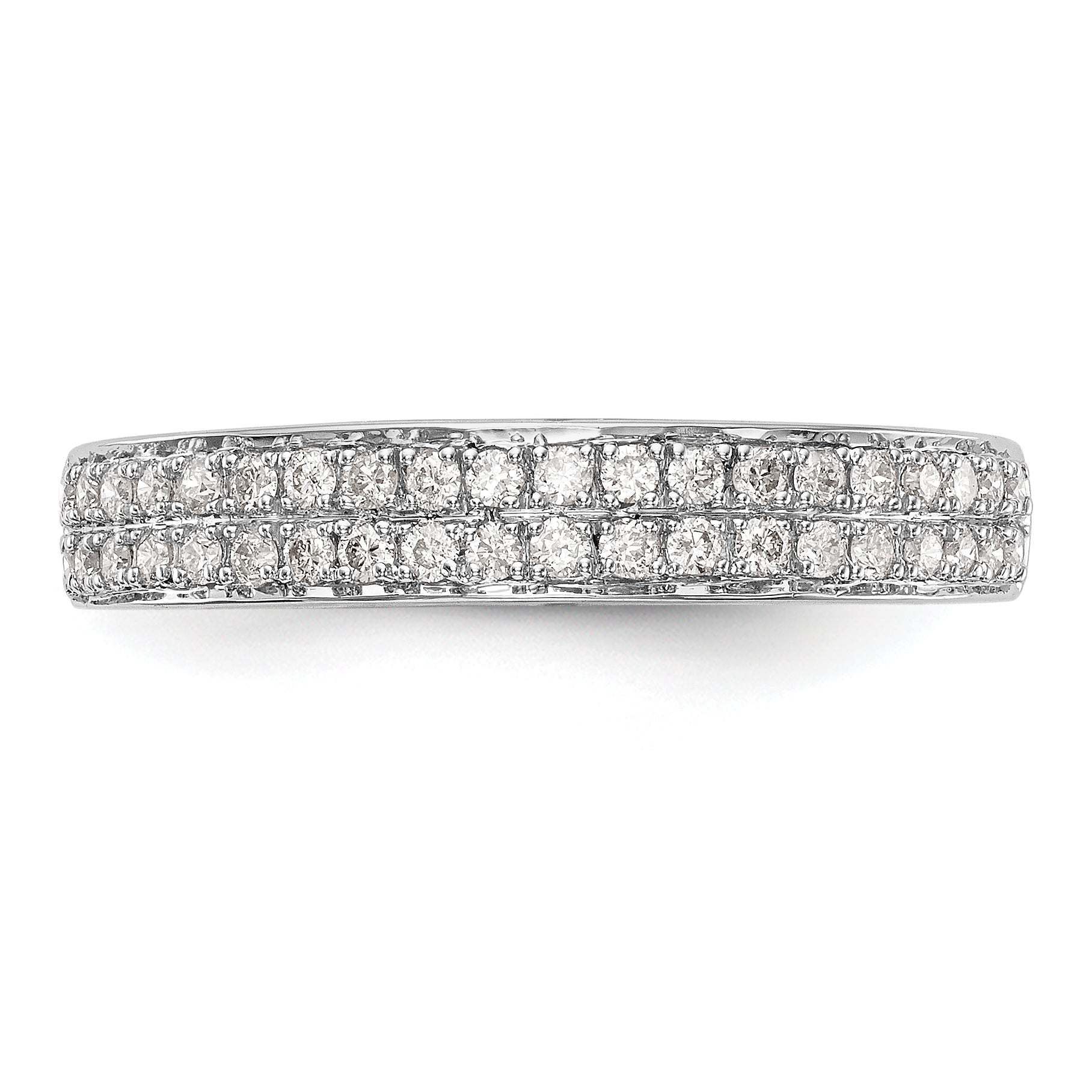 0.30ct. CZ Solid Real 14K White Gold Wedding Band Ring