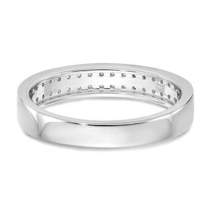 0.30ct. CZ Solid Real 14K White Gold Wedding Band Ring