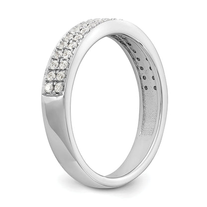 0.30ct. CZ Solid Real 14K White Gold Wedding Band Ring