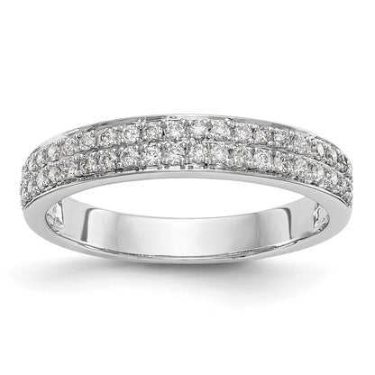 0.30ct. CZ Solid Real 14K White Gold Wedding Band Ring