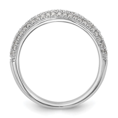 14K White Gold Real Diamond Band