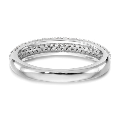 14K White Gold Real Diamond Band