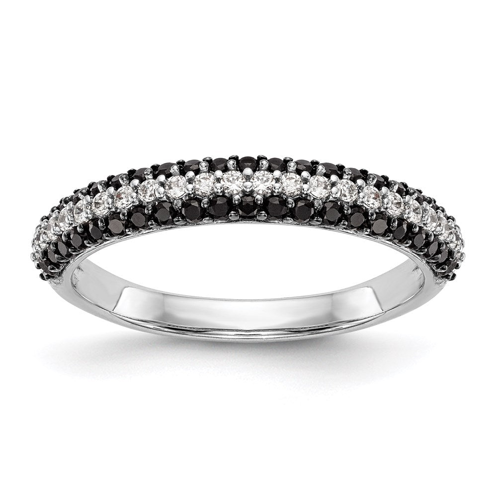 14k white gold black white real diamond band rm3228b bk 050 waa