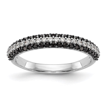 14k white gold black white real diamond band rm3228b bk 050 waa