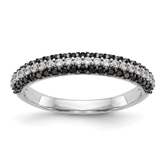 14k white gold black white real diamond band rm3228b bk 050 waa