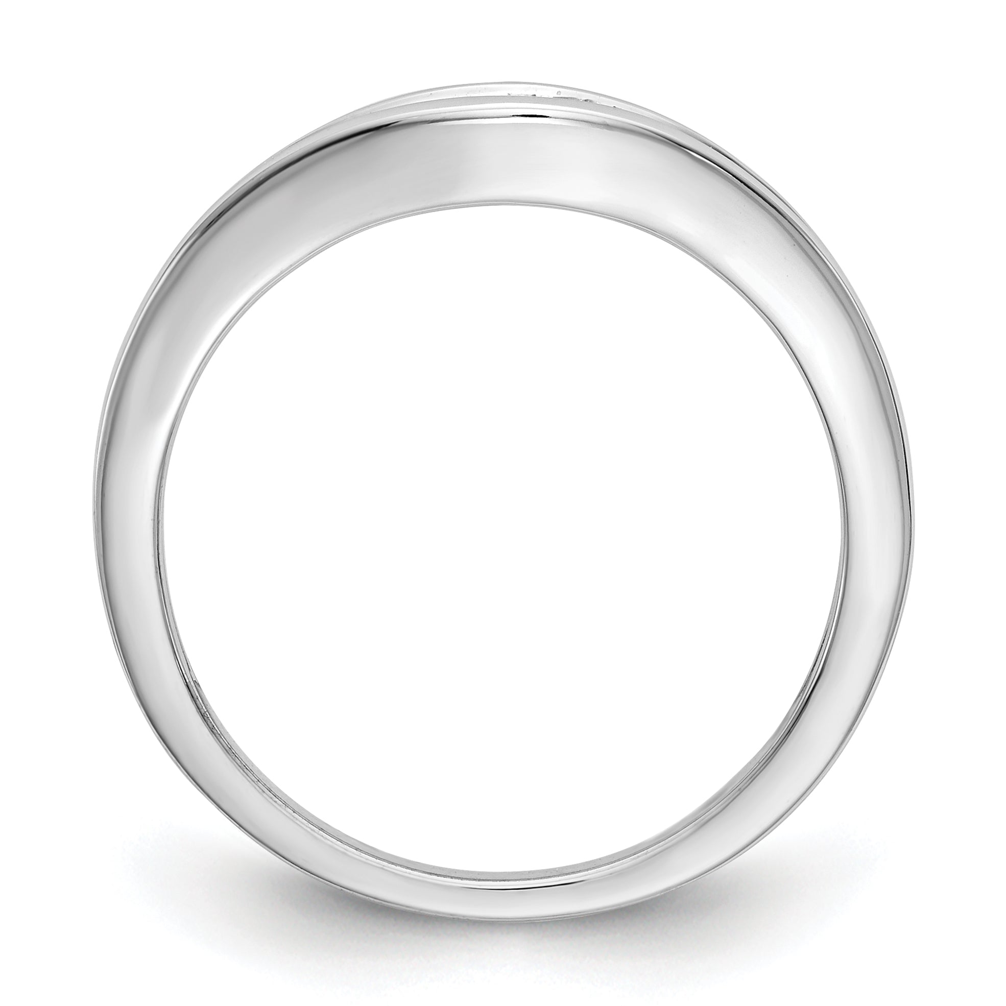 0.20ct. CZ Solid Real 14K White Gold Wedding Band Ring