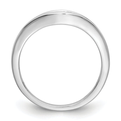 0.20ct. CZ Solid Real 14K White Gold Wedding Band Ring