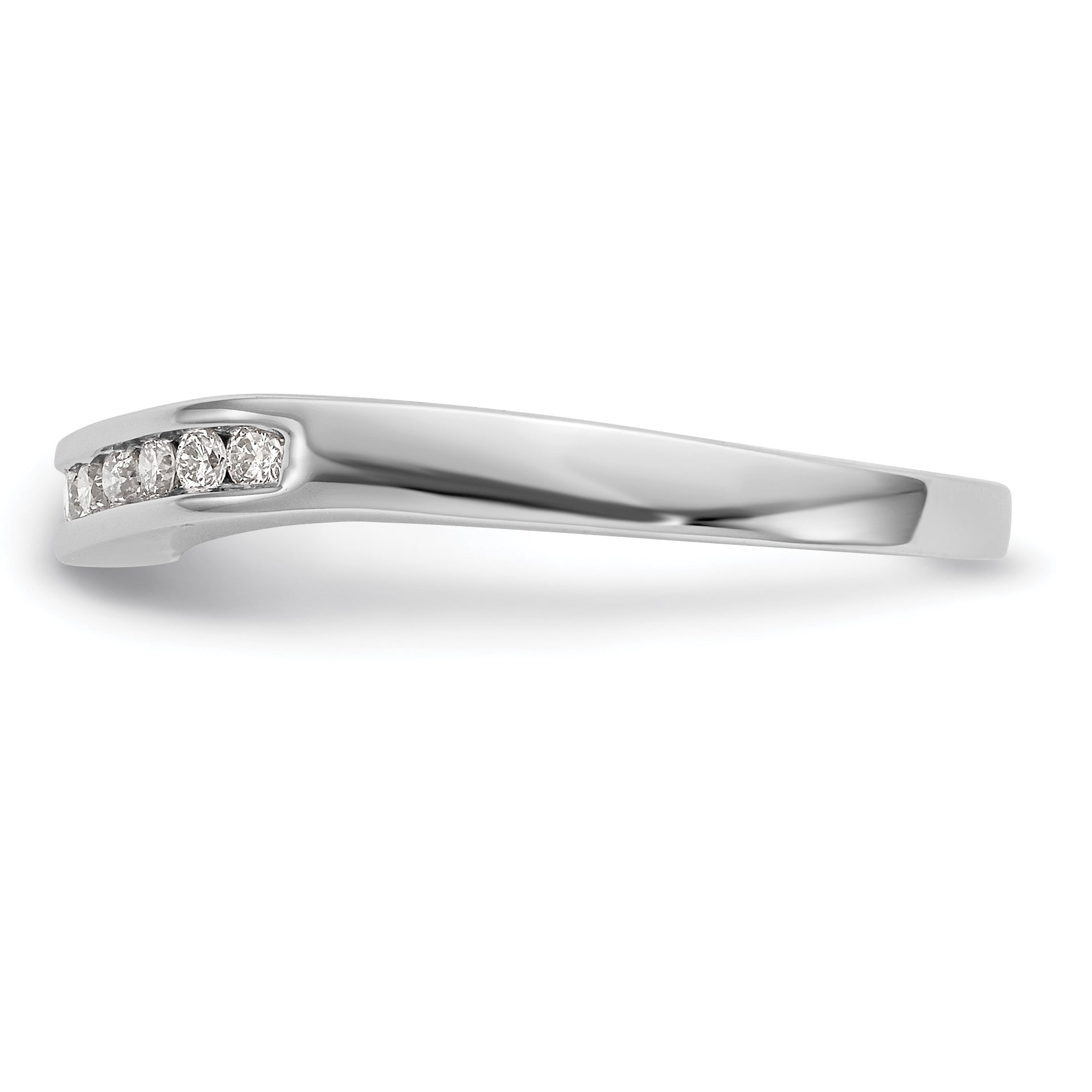0.20ct. CZ Solid Real 14K White Gold Wedding Band Ring