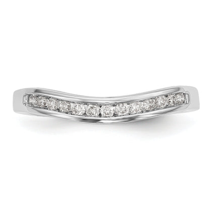 0.20ct. CZ Solid Real 14K White Gold Wedding Band Ring