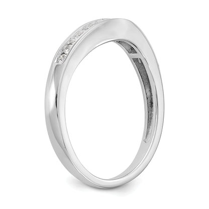 0.20ct. CZ Solid Real 14K White Gold Wedding Band Ring