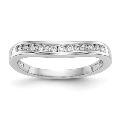 0.20ct. CZ Solid Real 14K White Gold Wedding Band Ring