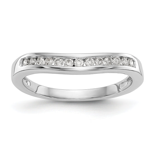 0.20ct. CZ Solid Real 14K White Gold Wedding Band Ring