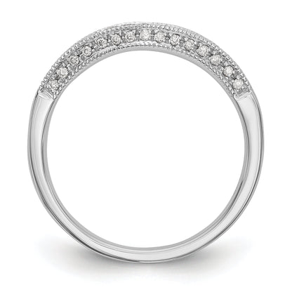 0.27ct. CZ Solid Real 14K White Gold Wedding Band Ring