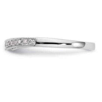 0.27ct. CZ Solid Real 14K White Gold Wedding Band Ring