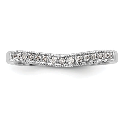 0.27ct. CZ Solid Real 14K White Gold Wedding Band Ring