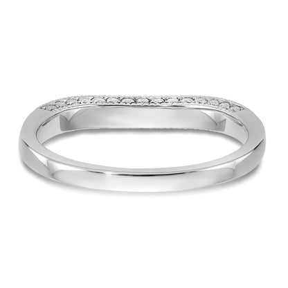 0.27ct. CZ Solid Real 14K White Gold Wedding Band Ring