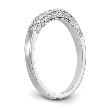 0.27ct. CZ Solid Real 14K White Gold Wedding Band Ring