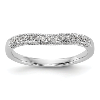 0.27ct. CZ Solid Real 14K White Gold Wedding Band Ring