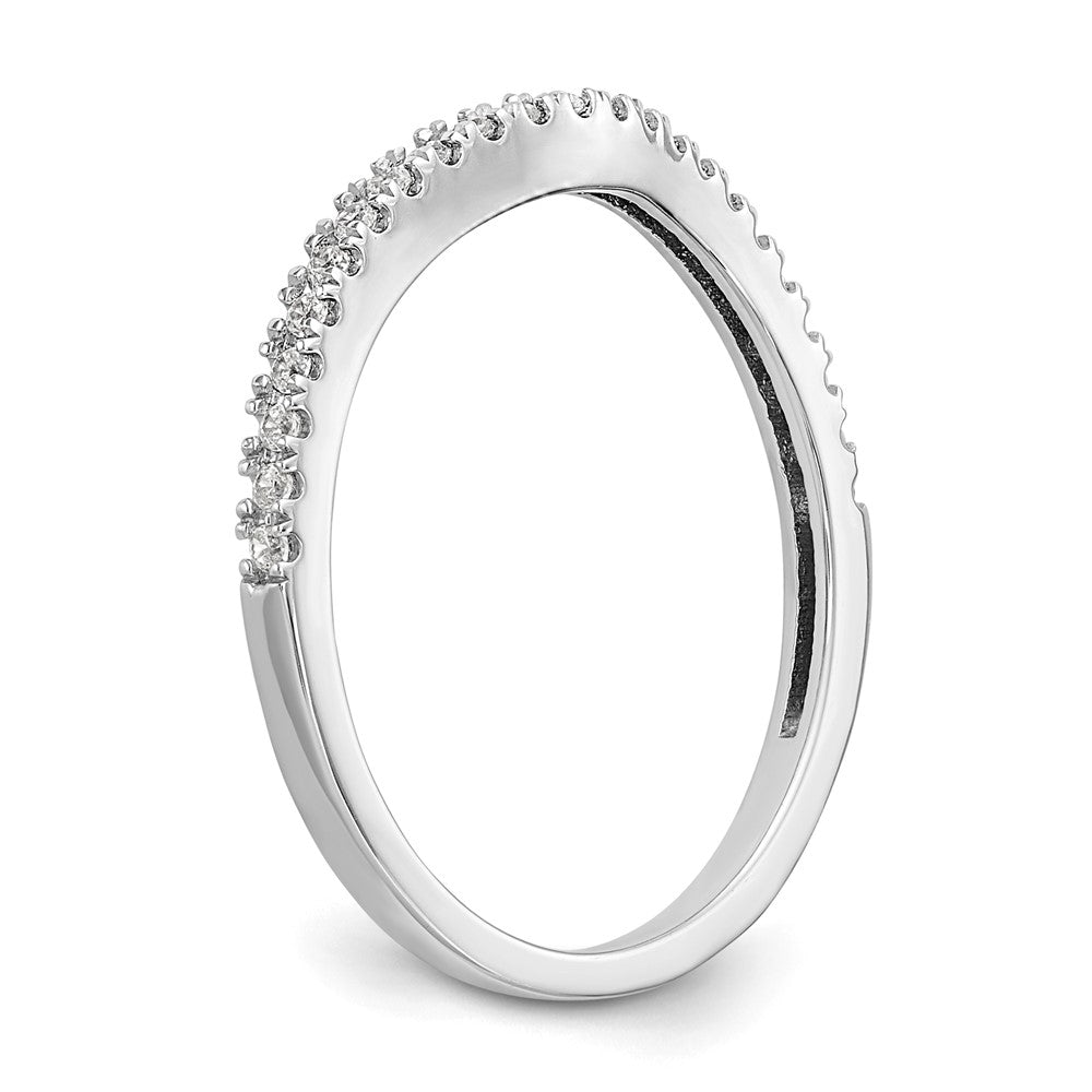 0.15ct. CZ Solid Real 14K White Gold Wedding Band Ring