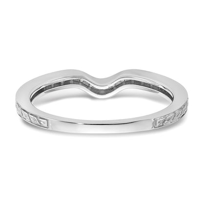 14K White Gold Real Diamond Band