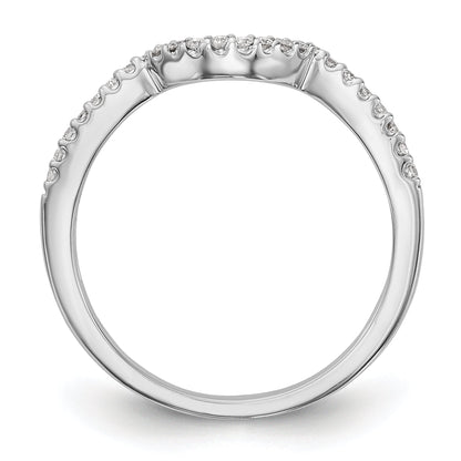 0.15ct. CZ Solid Real 14K White Gold Wedding Band Ring