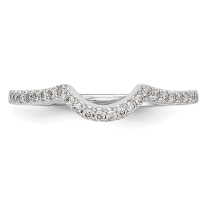 0.15ct. CZ Solid Real 14K White Gold Wedding Band Ring