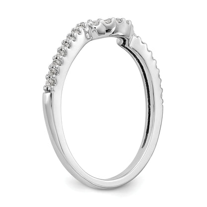 0.15ct. CZ Solid Real 14K White Gold Wedding Band Ring