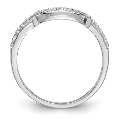 0.23ct. CZ Solid Real 14K White Gold Wedding Band Ring