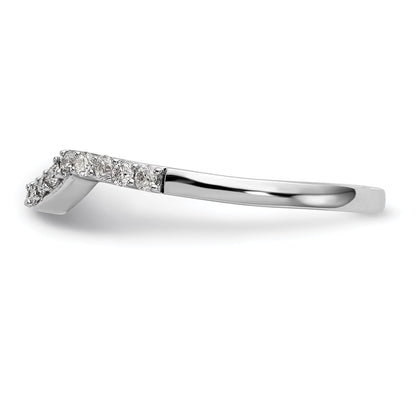 0.23ct. CZ Solid Real 14K White Gold Wedding Band Ring