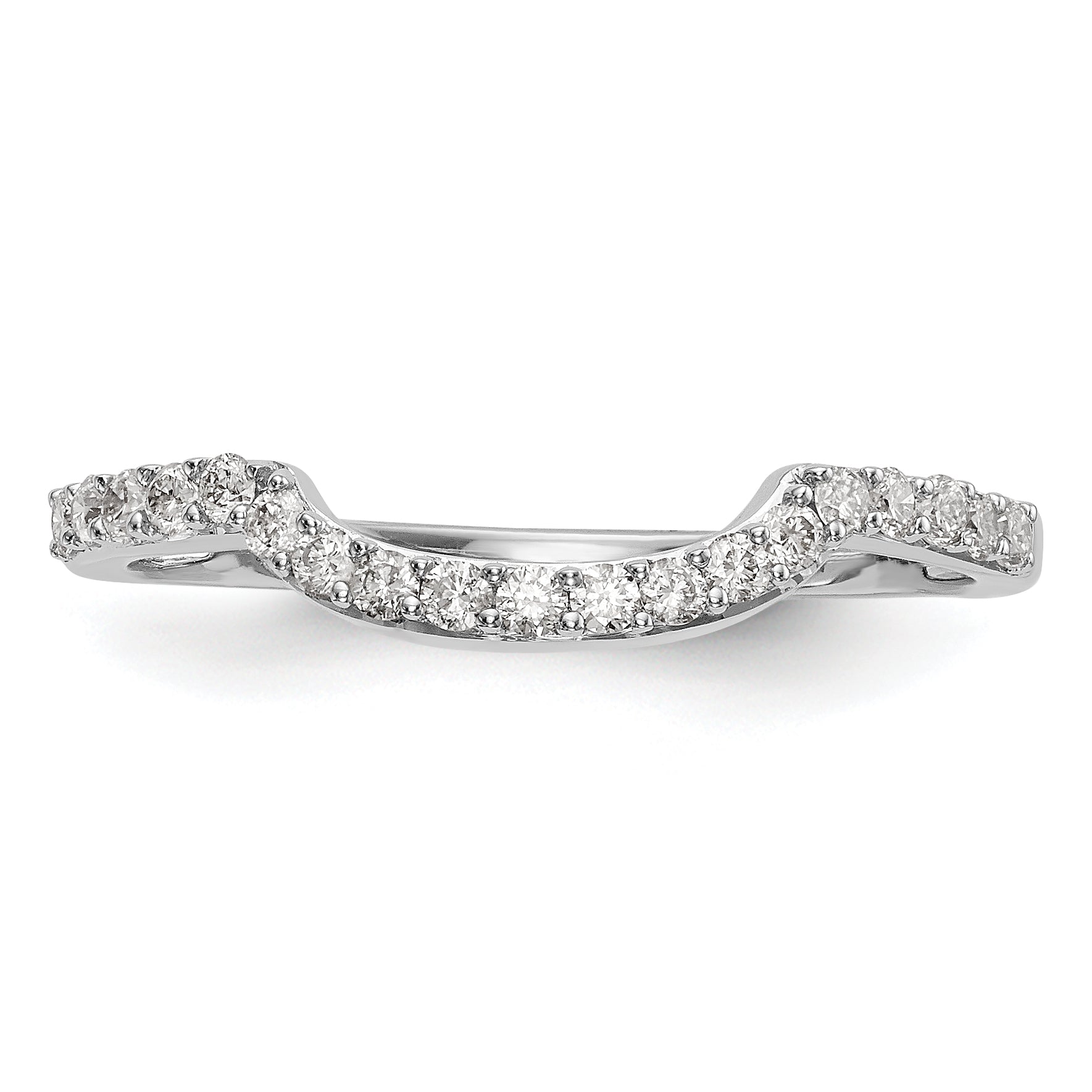 0.23ct. CZ Solid Real 14K White Gold Wedding Band Ring