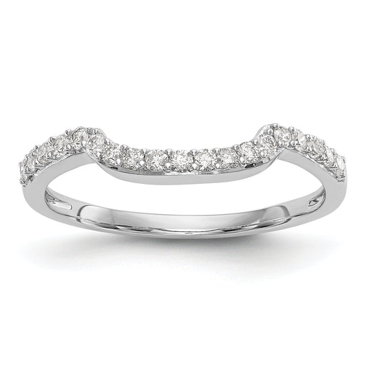 0.23ct. CZ Solid Real 14K White Gold Wedding Band Ring