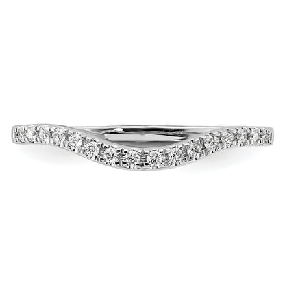 0.10ct. CZ Solid Real 14K White Gold Wedding Band Ring