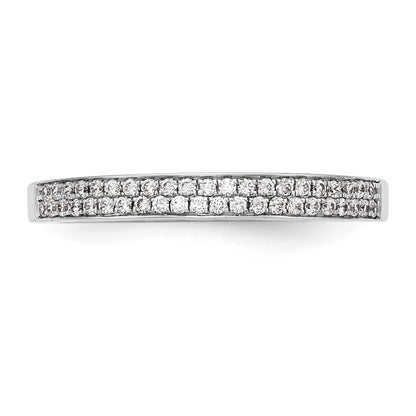 0.22ct. CZ Solid Real 14K White Gold Micro Pave Wedding Band Ring