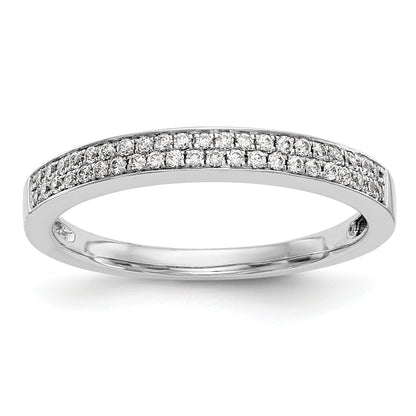 0.22ct. CZ Solid Real 14K White Gold Micro Pave Wedding Band Ring