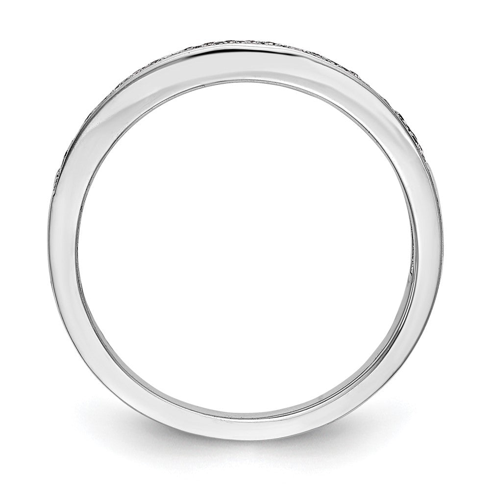 14K White Gold Micro Pave Real Diamond Band