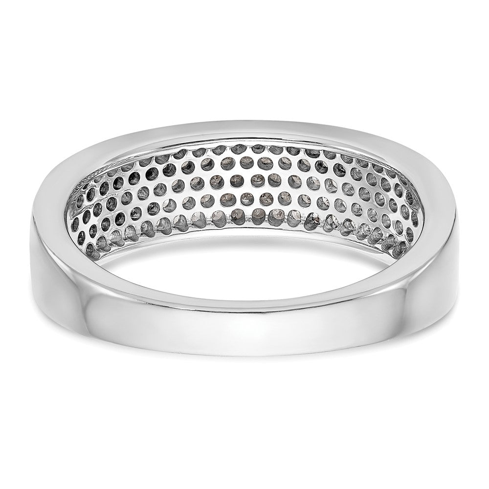 14K White Gold Micro Pave Real Diamond Band