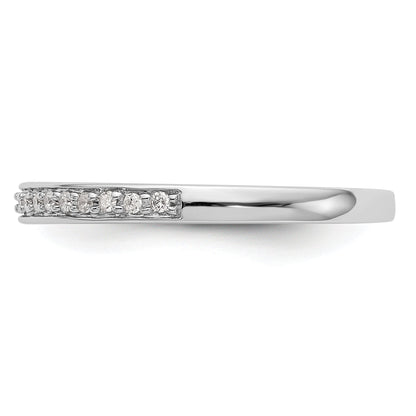 0.14ct. CZ Solid Real 14K White Gold Wedding Band Ring
