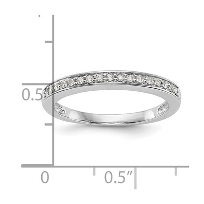 14K White Gold Real Diamond Band