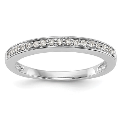 14K White Gold Real Diamond Band