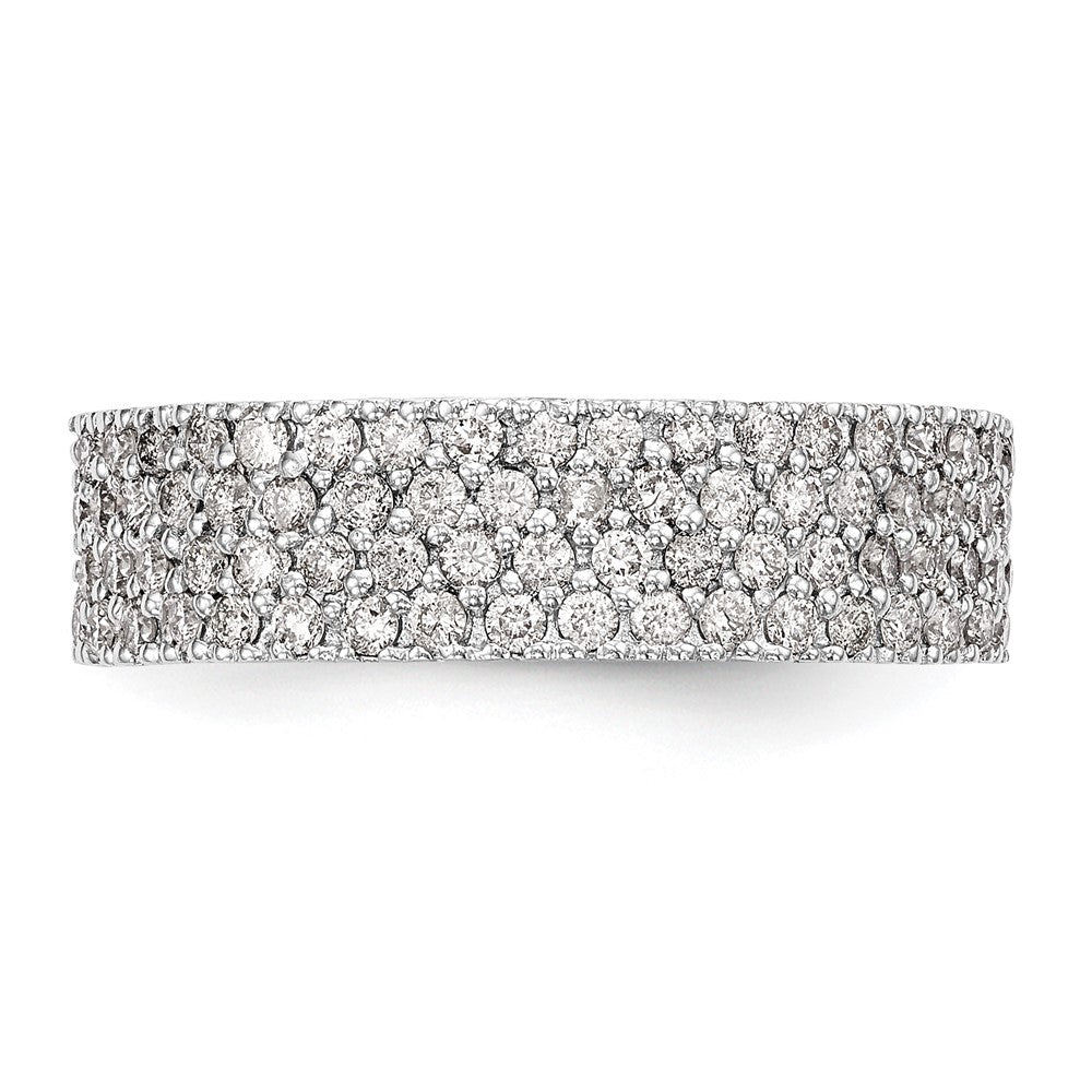 14k White Gold Micro Pave 5/8 carat Complete Diamond Band