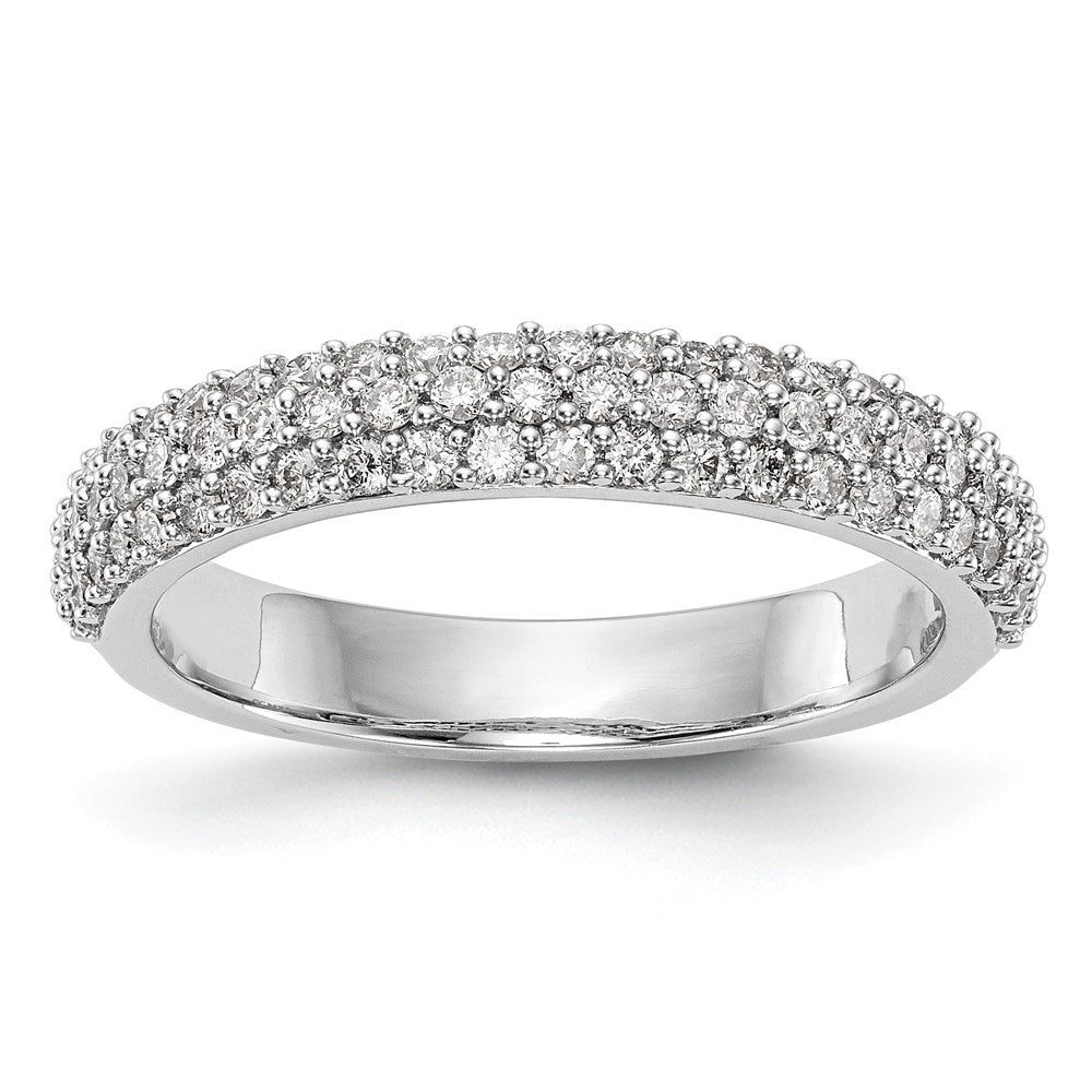 14k white gold real diamond band ring y6521aa