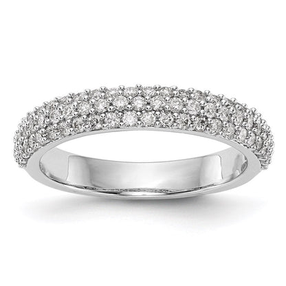 14k white gold real diamond band ring y6521aa