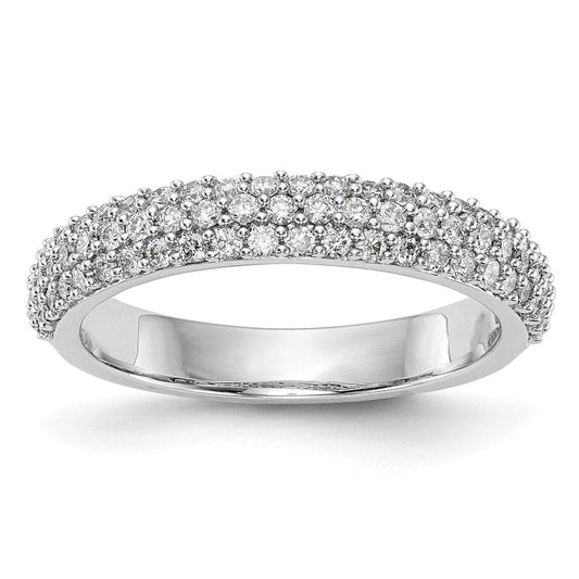 14k white gold real diamond band ring y6521aa